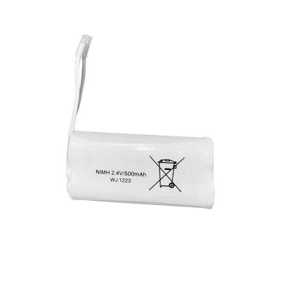 China Ciclos altos AA Batería recargable NiMH 2.4V 500mAh Moldeado blanco en venta