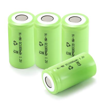 Chine Sc 1000mah 3000mAh Nimh Rechargeable Battery Cell For Cleaner Power Tool à vendre