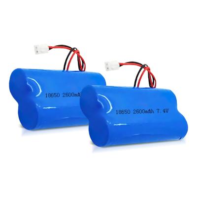 Cina 7.4 v Custom 18650 Li Ion Battery Pack 2600mAh 2S1P Cella ad alta capacità in vendita