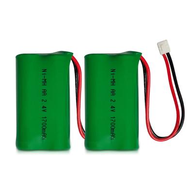 China 2.4V AA Rechargeable custom nimh battery packs 1700mah For Toys Te koop