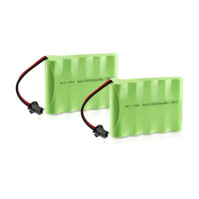 China 6V AA Charging Aa NiMH Battery Pack Rechargeable 2400mah 5S1P ODM Te koop