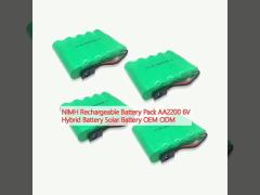 NIMH Rechargeable Battery Pack AA2200 6V Hybrid Battery Solar Battery OEM ODM