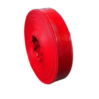 China High Tensile Liner Irrigation Flexible Lay Plastic Water Pipe Molding Flat Sprinkler Sprinkler PVC Layflat Blue Red Jet Hose for sale