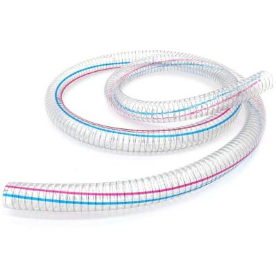 China Clear Liner Vacuum Plastic Molding Plastic Former Reinforced Steel Wire Transparent PVC Spiral Steel Wire Hose for sale