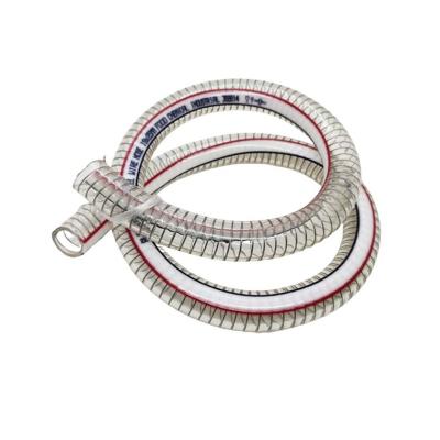 China Casting 2022 former coating plastic steel wire braided reinforced hose water pump hose PVC steel wire reinforced hose for sale