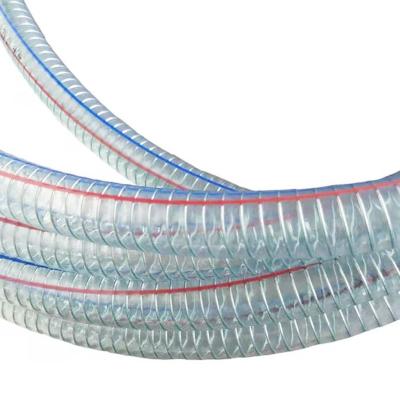 China Best Former Plastic Casting Liner Flexible Transparent Hydraulic Conduit Water Suction Steel Wire Spiral Reinforced PVC Steel Wire Reinforced Hose for sale