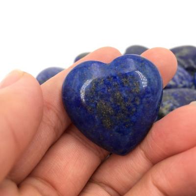 China Europe & American Natural Lapis Lazuli Crystal Heart Shaped Stones For Home Decor for sale