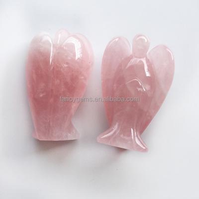 China Europe Rose Quartz Angel High Quality Statues for Christmas Decoration for sale