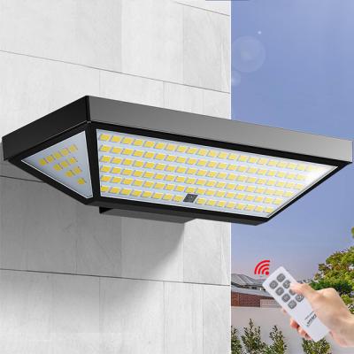 China Waterproof Outdoor 138 Garden Led Wall Garden Lamp Solar Motion Sensor Lamp IP65 Remote Control for sale