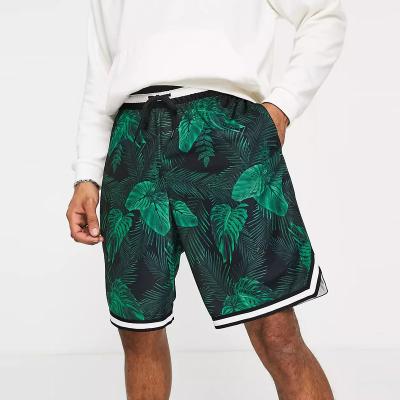 China Wholesale Mens Summer QUICK DRY 100% Polyester Tropical Running Shorts All Over Print Mesh Basketball Hawaiian Shorts Sublimation for sale