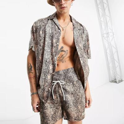 China Custom QUICK DRY Beach Shorts All Over Retro Snake Print Mens Surf Swim Trunks Summer Board Shorts for sale