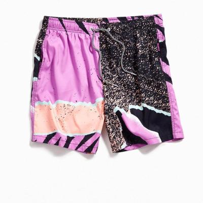 China Custom Made Summer Length Print Beach Swim Trunks Quick Dry Breathable Mid Length Swim Trunks Men Swim Shorts for sale