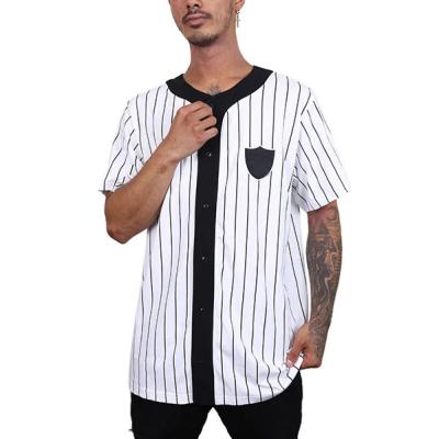 China Sublimation Breathable Custom Dry Fit Men's Striped Logo Baseball Tank Top Tee Wholesale Wholesale for sale