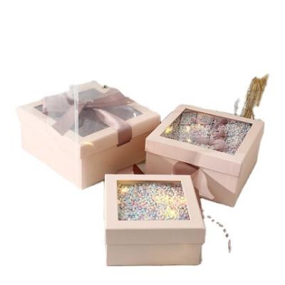 China Wholesale Recyclable Fine Transparent Empty Gift Box Big Surprise Gift Window Packaging Boxes for sale