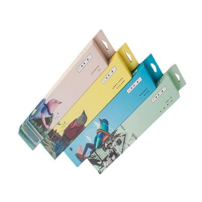 China Reused Rectangular Creative Hanging Coated Paper Box Packaging Materials Stationery Packing Box Printing Box for sale