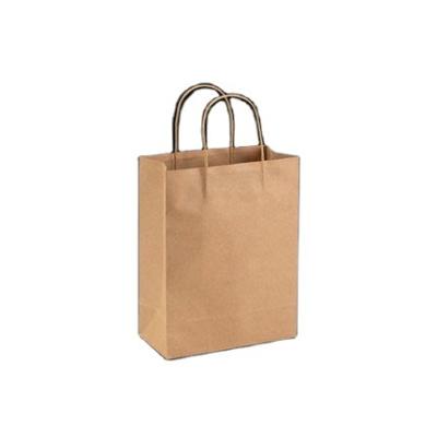 China Luxury Kraft Materials Food Clothing Fine Recycled Shopping Paper Bag With Handle for sale