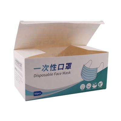 China Wholesale Recycled Materials Brown Box Packaging White Paper Custom Foldable Packaging White Mask Box for sale