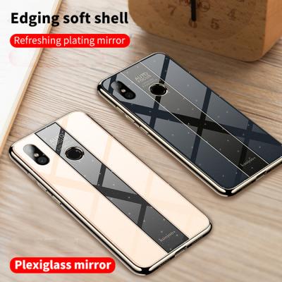 China Luxury High Anti-fall Anti-scratch Tempered Glass Mirror Phone Shockproof Case For Xiaomi for sale