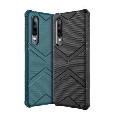 China Luxury Smart Light Weight Black Silicone Fiber Business Carbon Soft Tpu Phone Case For Huawei P30 for sale