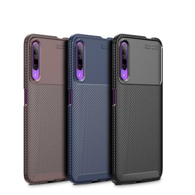 China Carbon Fiber Texture Shockproof 3 Color Carbon Fiber Texture Soft Silicone Wholesale Phone Case For Huawei P40 Lite for sale