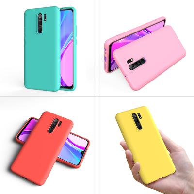 China Original Official Pure Color Candy Colors Soft Silicone Matte Mobile Phone Case For Xiaomi Redmi 9 for sale