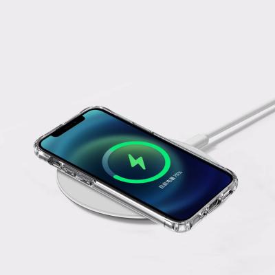 China Organic& Built In New Magnetic For iPhone 12 Pro Max Cover Cell Mobile Clear Charger Magnetic Transparent Phone PC Case for sale