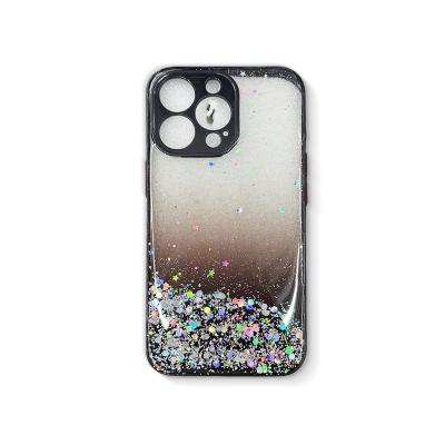 China Transparent Shiny Powdery Shockproof Soft Anti-fall TPU Cell Phone Case Mobile Phone Case For Iphone 13 for sale