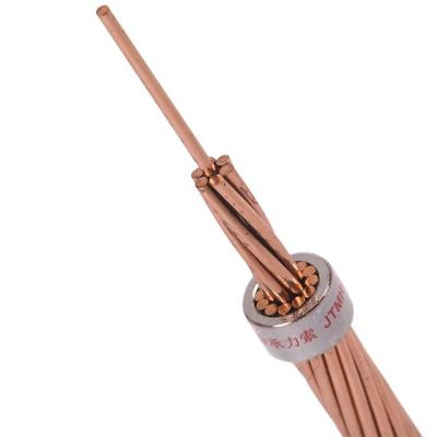 China TDDL Electrical Conductor Overhead Railway Bare Copper Cable With Stranded Steel Wire For Catenary Wire for sale