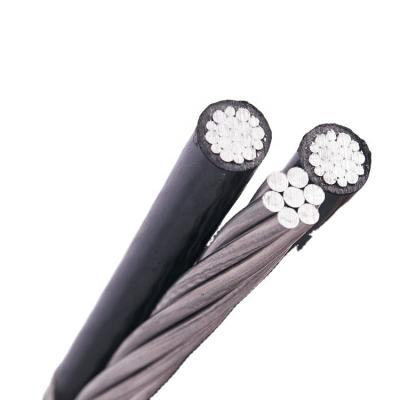 China Overhead Aluminum Conductor XLPE Insulated Low Voltage Triplex Service Drop Cable for sale