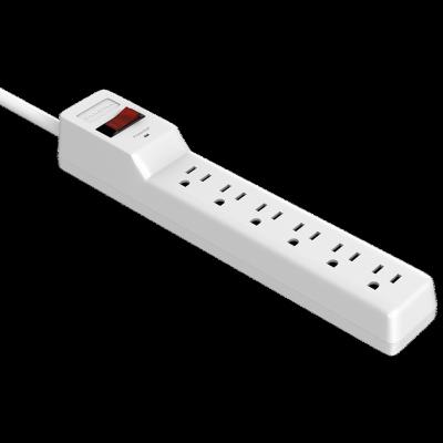 China 10 Ft Residential / General Purpose Illuminated Switch With Straight Plug ETL Approved Office Power Strip for sale