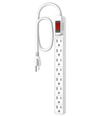 China PLUGTUL 8 Residential/Multi-Purpose Outlets ETL Standard ABS Residential PLUGTUL 8 Surge Protector Dormitory Power Flame Retardant Housing Strip for sale