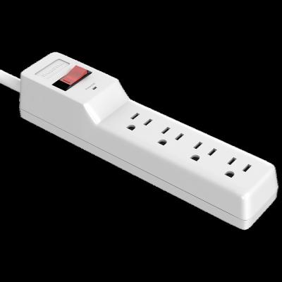 China 4 Residential/Multi-Purpose Outlet Direct Plug In 10 Ft With 15A Switch Power Strip Light for sale