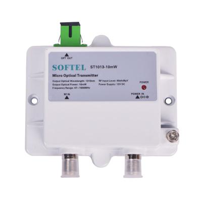 China FTTH Softel 1310nm Fiber Optic Cable Mini CATV Transmitter Optical Transmitter for sale