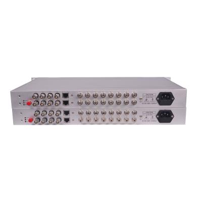 China FTTX 4 Video 8 Single Mode Audio IP To Analog Media Converter , Fiber Optic Video Converter for sale