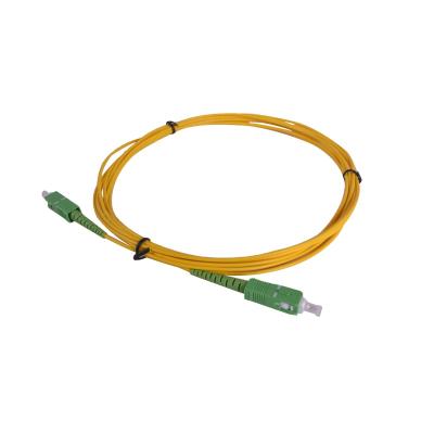 China FTTH Project Single Mode Simplex 3m Patch Cord FTTH SC/APC Fiber Optic Patch Cord for sale