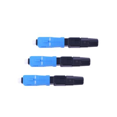 China FTTX FTTH Fast SC Fiber Optic Connector Field Assembly Fast Fiber FTTH Connector SC UPC for sale