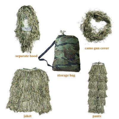 China Skin Photography Camouflage Outdoor Hunting Jungle Camouflage Ghillie Suit Hunting Gilly for sale