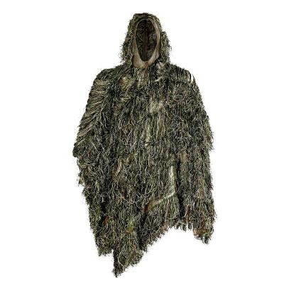 China Work Adult Outdoor Hunting Woodland Camouflage Hunting Ghillie Suit Poncho For Hunting Watch Gilly Camouflage Bird Cloak for sale