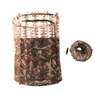 China Outdoor Hunting Foldable Camouflage 3d Leaf Bunker Work Around Shelter Shade Hunting Tent Camouflage Hide Field Bird Watching Carp Fence for sale