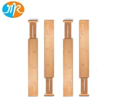 China Sustainable Bamboo Adjustable And Expandable Drawer Dividers Kitchen Organizer Set Of 4 for sale