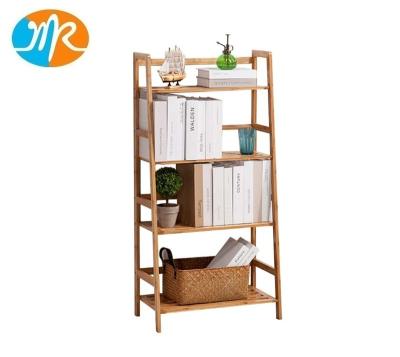 China Sustainable 4-Tier Storage Rack Rack Bamboo Multifunctional Bathroom Shelf Books Stand Plants Storage Rack for sale