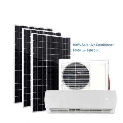 China 100% Solar Air Conditioner Digtal E-touch 18000Btu 2P 1.5Ton DC Inverter Split Type 100% DC Solar AC System for sale