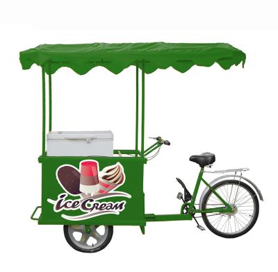 China Hotel 208L Good Quality Three Wheel Freezer Bicycle Ice Cream Cart Solar Bike for sale