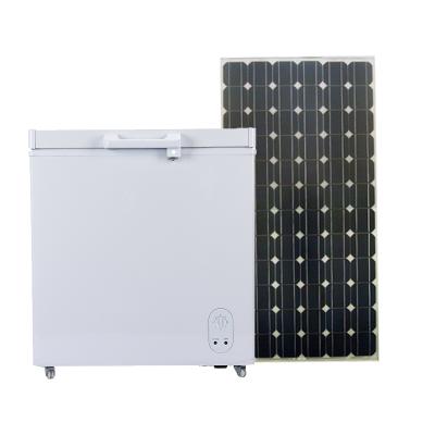 China Eco - Friendly Solar Type Small Freezer Hotel 158L DC 12V 24V Solar Chest Freezer for sale