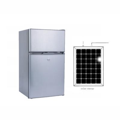 China Chinese Factory 108L COMPRESSOR Mini French Door Fridge Solar DC Refrigerator for sale