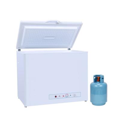 China 200L Hotel Chest Freezer Home Use 3 Way Power AC DC Propane LPG Gas Freezer for sale