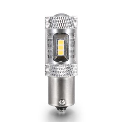 China White/Bule/Red Super Bright Led Light 1156 1157 7443 Amber Led Turn Lamp 15Smd 2835 Led Reverse 1156 Lens for sale