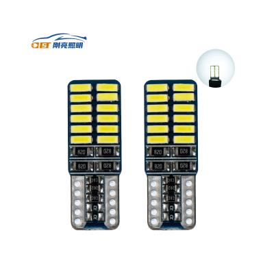 China W5w T10 4014 super bright white 24smd car lights led Canbus T10 car led bulbs 194 168 for car width light for sale