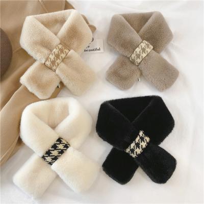 China Soft Warm Soft Feeling Faux Faux Winter Women Fur Scarf Hairy Rectangle Wraps Comfortable for sale