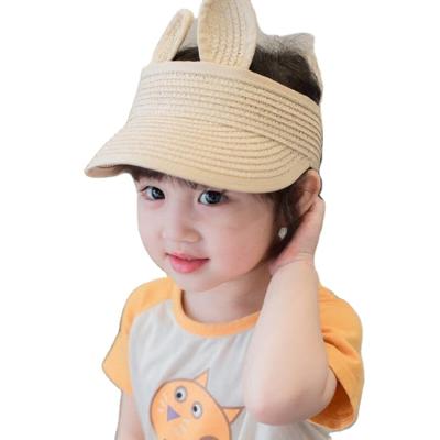 China Character Summer Children Straw Hat In Sun Visor Different Hat Colors Design Hat New Summer Or Vacation Use for sale